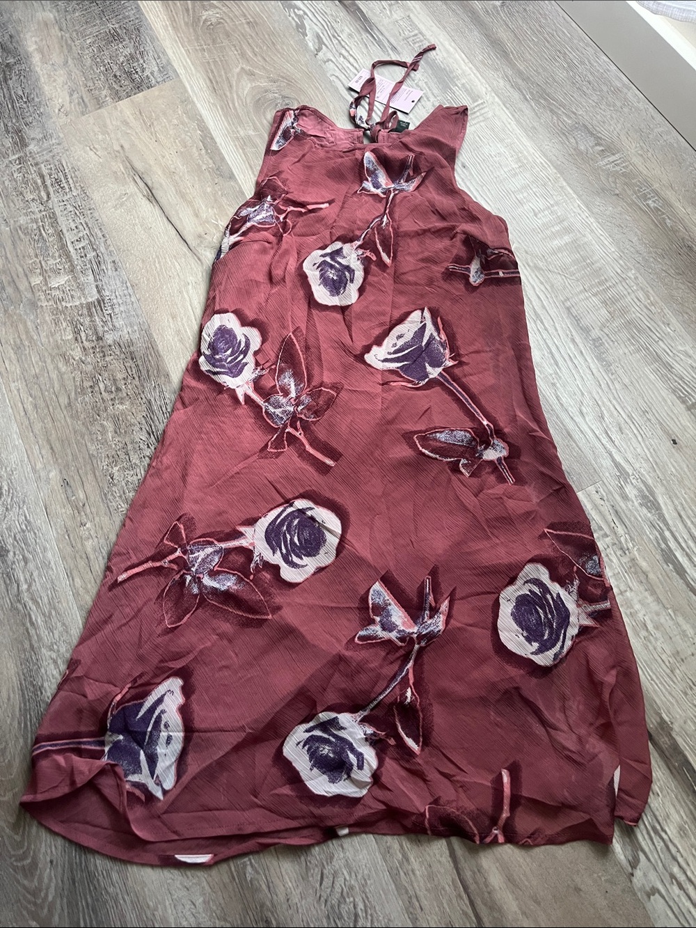 wild fable Mauve Floral Midi Slip Dress